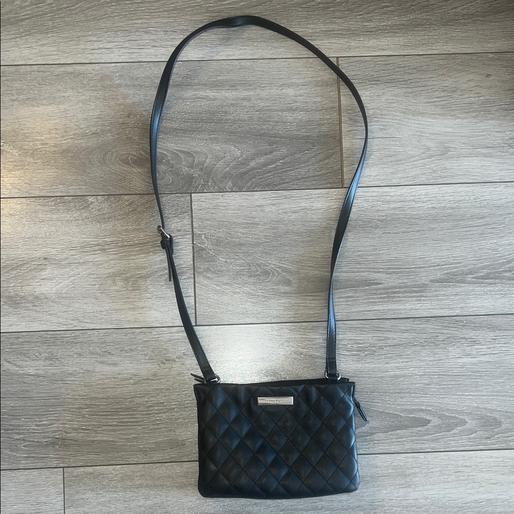 Nine West Black Quilted Crossbody Bag